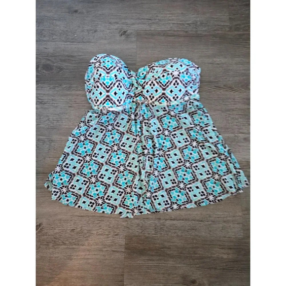 Merona Blue Tankini have Medium and Large available - Picture 3 of 9